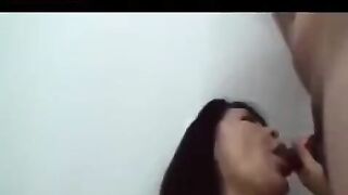 Older Japanese man masturbating and fucking with a toy