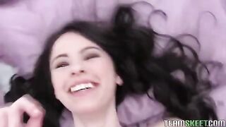 Home amateur sex with a hot brunette teen, unscripted and real