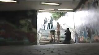 The diluted girl was roughly fucked right in the transition