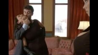 The husband punishes his disobedient wife and maid