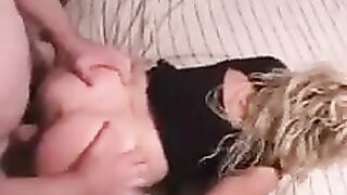 A beautiful woman was fucked at her husband's house