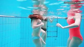 A hidden camera took intimate moments of naked girls by the pool