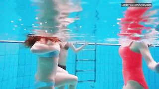 A hidden camera took intimate moments of naked girls by the pool