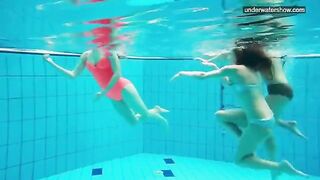 A hidden camera took intimate moments of naked girls by the pool