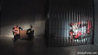 The guard caresses himself by his post, ignoring the calls of duty
