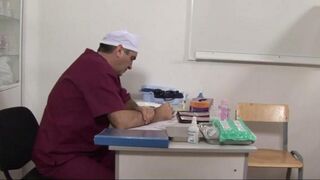 The doctor used a pussy stretcher on his patient in the hospital