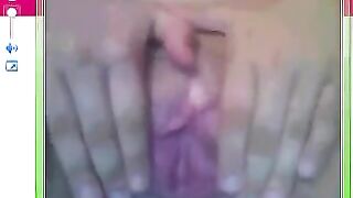 A girl showed her big pussy in the camera and got fucked