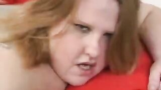 A fat woman is getting fucked and she is very satisfied