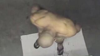 A naked man was filmed in the shower by a hidden camera