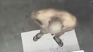A naked man was filmed in the shower by a hidden camera