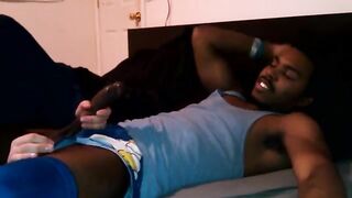 Blacks and white in porn action on the bed