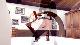 Jobless Reincarnation Mushoku Tensei - Eris Greyrat receives passionate 3D hentai creampie