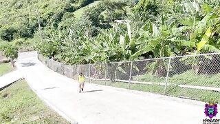 Busty PAWG gets fucked hard after running hills