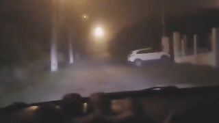 A sexy woman was exercising outdoors when she met a stranger and had sex with him