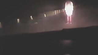 A sexy woman was exercising outdoors when she met a stranger and had sex with him