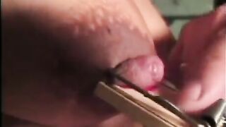 A sexy girl suffers from violence and big tits bondage