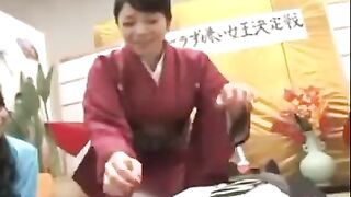 Asian woman has sex in public place with a guy