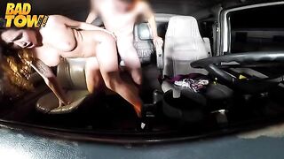 Camera hidden in the car, sex with the driver and passenger