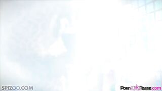 A beautiful woman named Alison Tyler caresses her sweet pussy