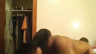 A girl punished her guy for disobedience with a strapon