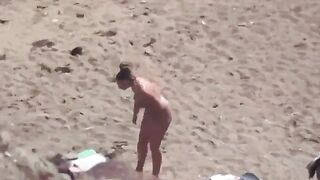 A couple enjoying each other naked right on the sea
