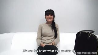 Czech casting with a young actress and a guy who wanted to fuck her