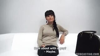 Czech casting with a young actress and a guy who wanted to fuck her