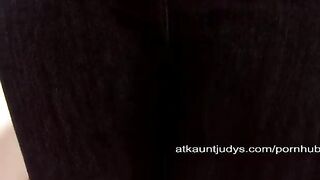 Hot mature woman masturbating her pussy on the couch