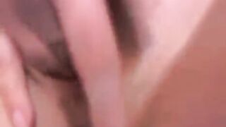 A cute Russian girl with a tender breast plays with toys on camera