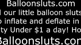 The girl was excited, rubbing her boobs on the bed