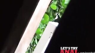 Redhead with cute bouncy tits fucks on the bed