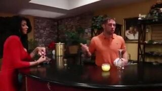 Sexy girl Christina has sex with the bartender
