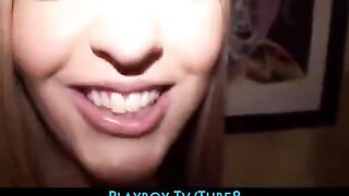 A student is having fun with a friend at the party