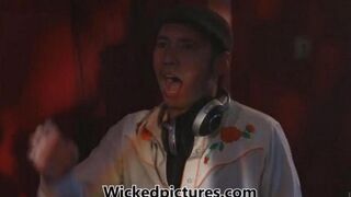 A young girl was having fun in the night club, trying to find a sex partner