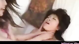 Korean girl has sex without a bra and panties with boyfriend