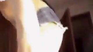 A sensual display of natural big tits of a stunning Russian beauty