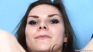 Girl came to porn casting in stockings and panties
