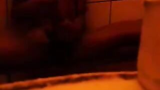 The girl washed herself in the shower and then pleasured herself
