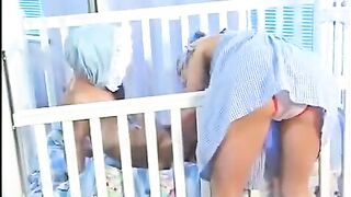 A man with a big dick fucks his babysitter with small natural tits