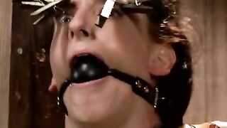 The poor girl was tied up and humiliated in a bondage scene