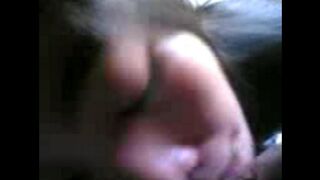 The guy carefully broke the dick of a naive young girl in the mouth