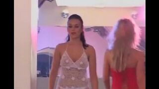 Models are having fun after the show with all their guests