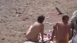 Bathing naked on the beach is very refreshing