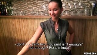 Beautiful bartender agreed to have sex, great HD action