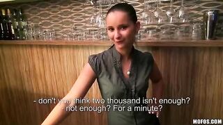 Beautiful bartender agreed to have sex, great HD action