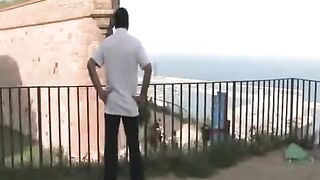 A group of sexy guys are fucking in public for the camera