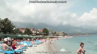 A blond girl got fucked in her mouth and pussy by two guys
