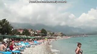 A blond girl got fucked in her mouth and pussy by two guys