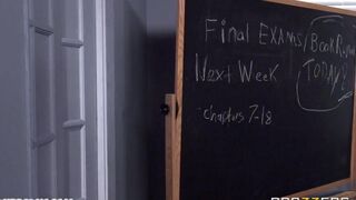 The student gave a lesson to her teacher in sex