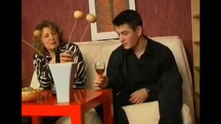Drunk guy fucked his mother, who wore sexy underwear